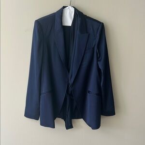 Favorite Daughter Blue Classic Blazer Tailored Suit Jacket, Pants, and Bodysuit